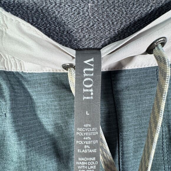 Vuori Banks Shorts Mens Large Green Drawstring Unlined Athletic Stretch - Picture 10 of 11